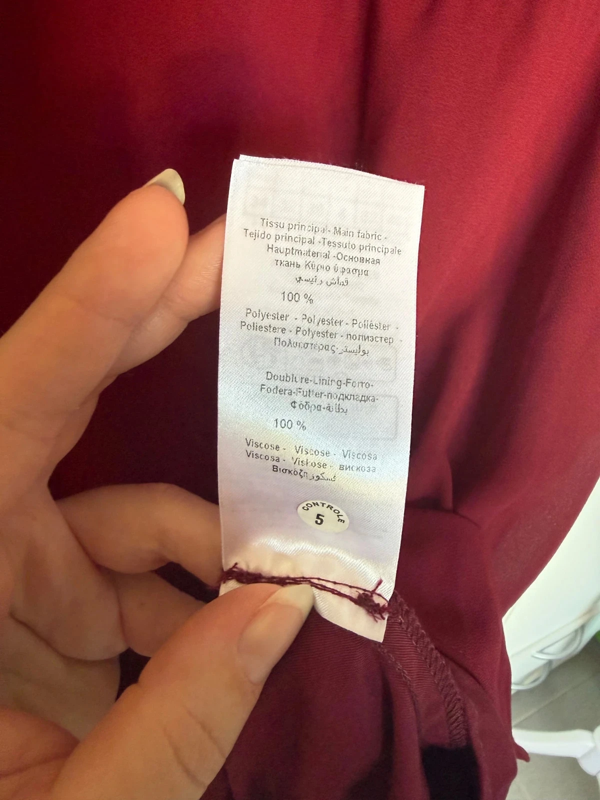Flowy and light burgundy dress Size 34/XS – photo 7